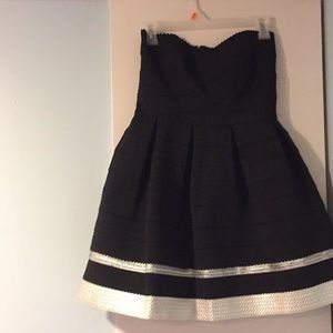 LF strapless black dress